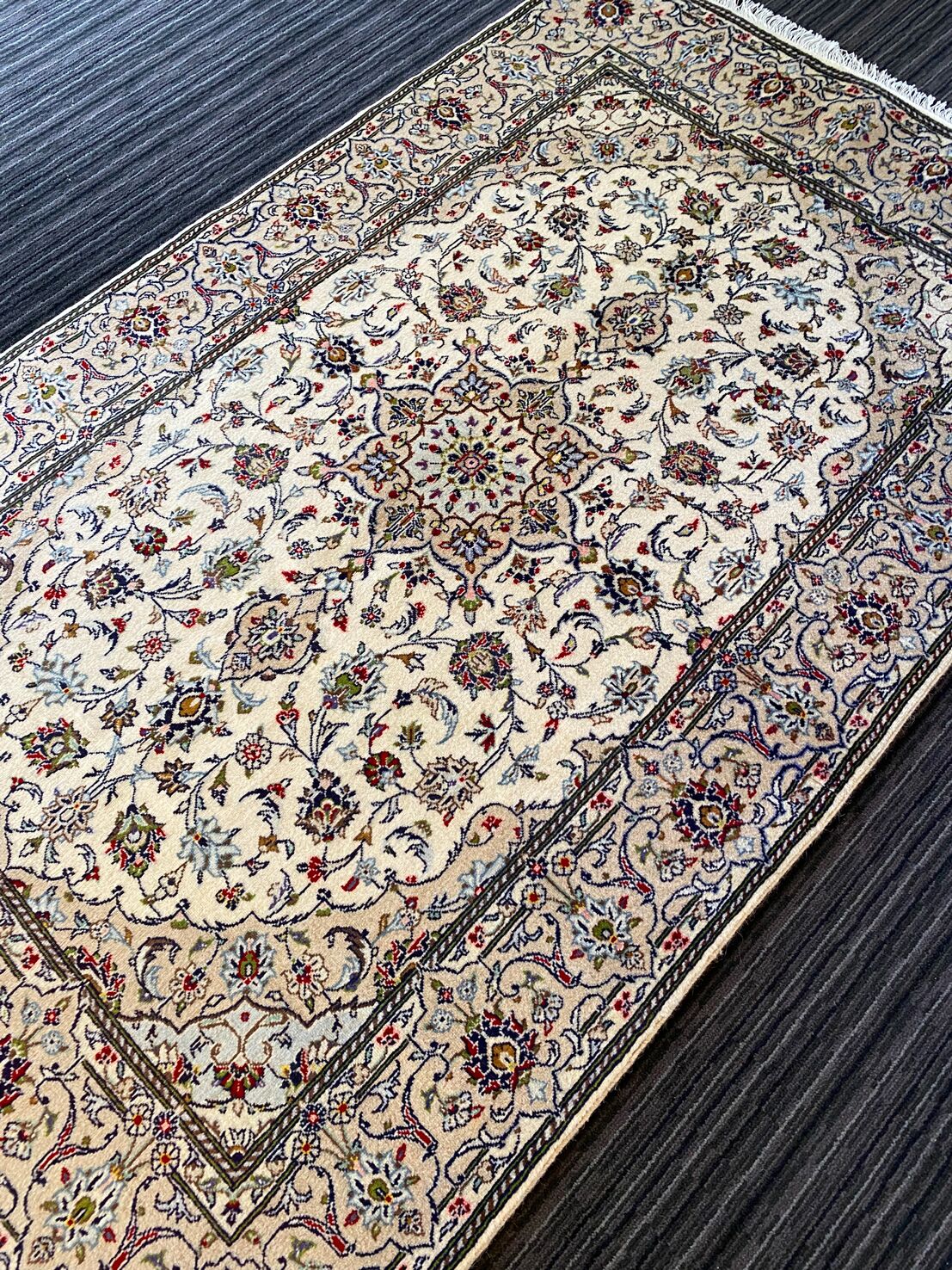 2.2x1.4M Beige Persian Kashan - Image 3