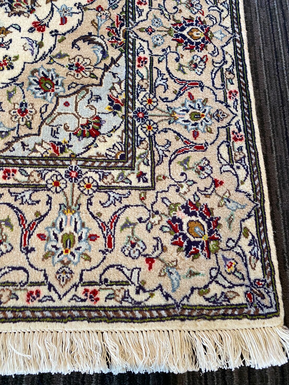 2.2x1.4M Beige Persian Kashan - Image 5