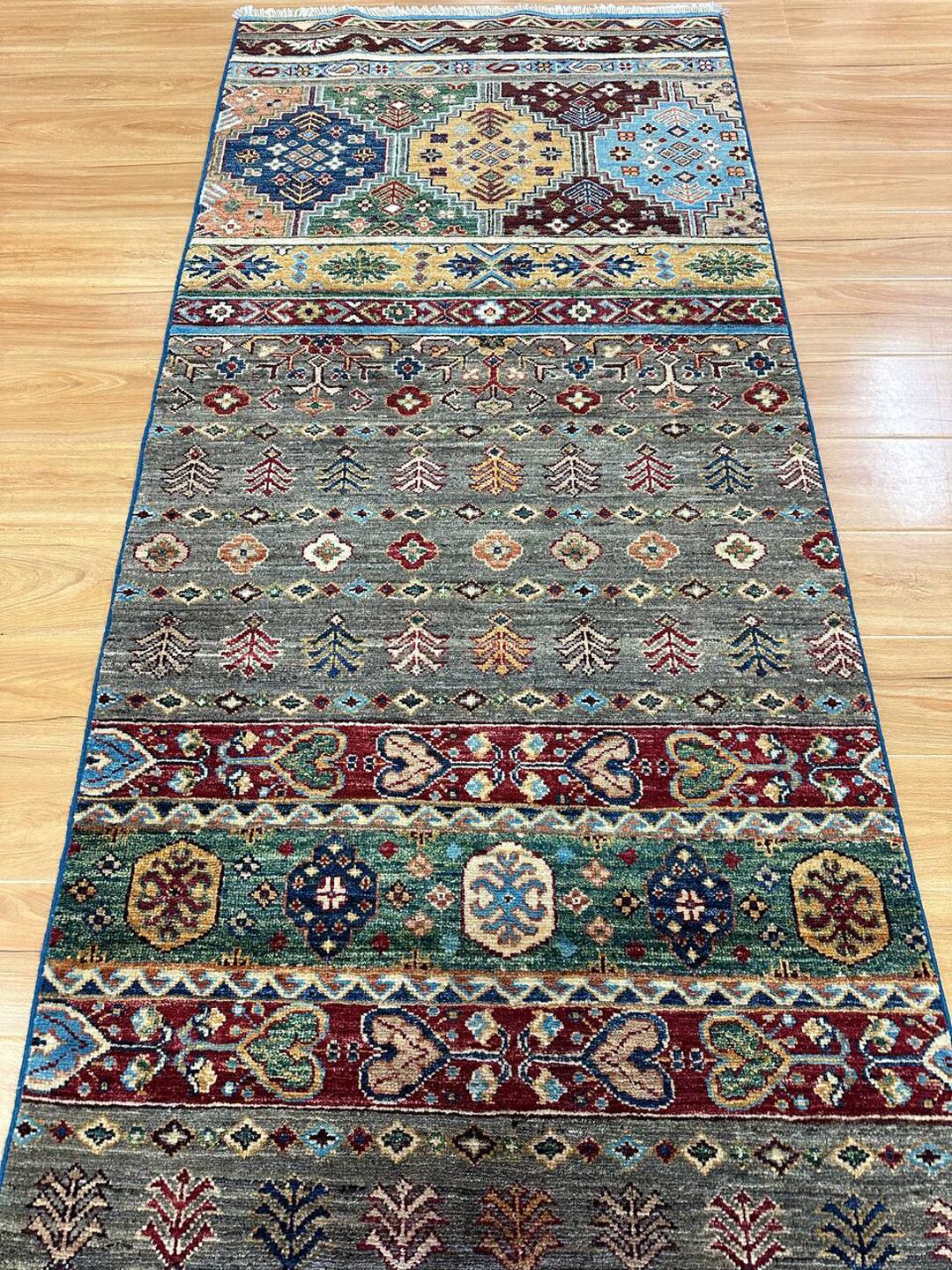 3 M Long Super Kazak Hall Runner - Image 7
