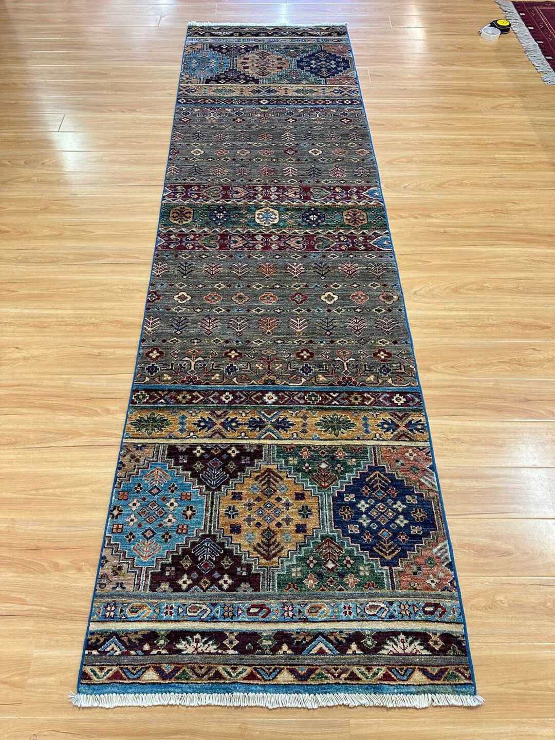 3 M Long Super Kazak Hall Runner - Image 9