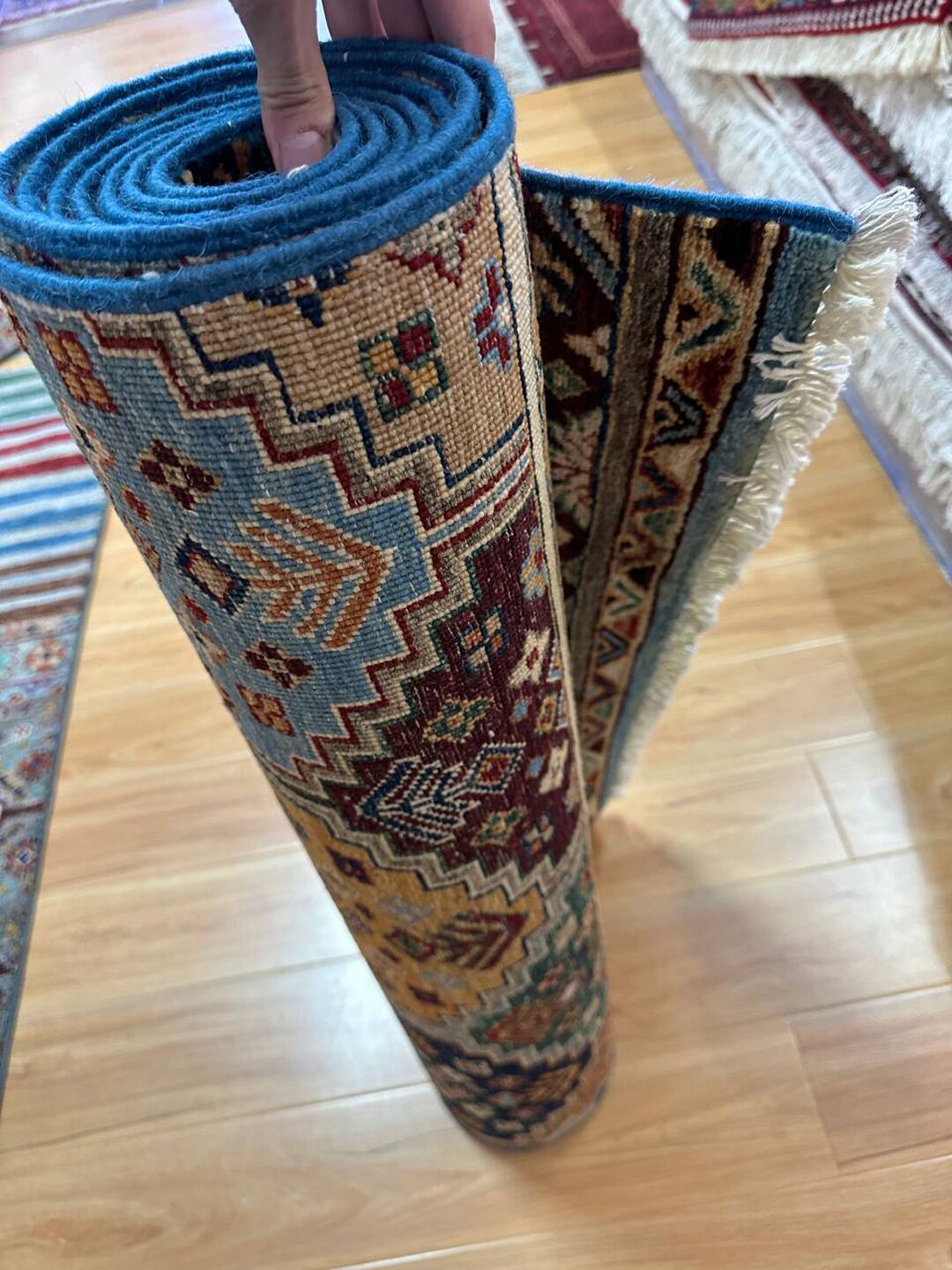 3 M Long Super Kazak Hall Runner - Image 12