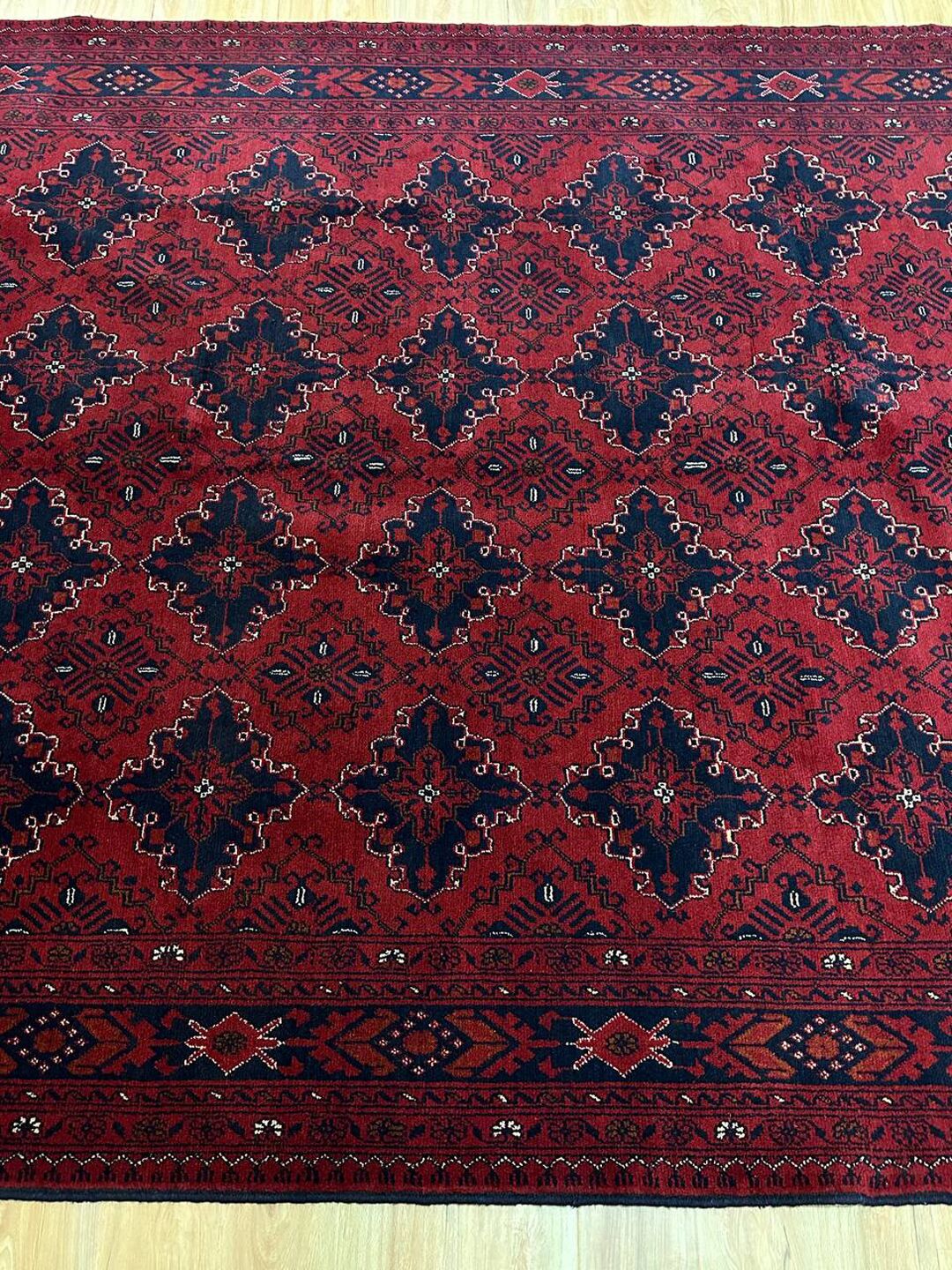 3 X 2 M Khal Mou Afghan Rug - Image 6