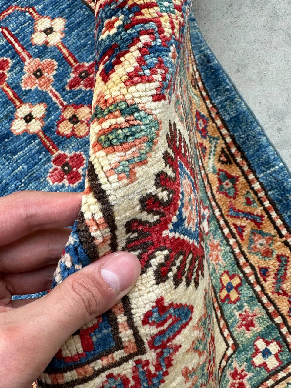 3X2 M Super Kazak Afghan Rug - Image 9