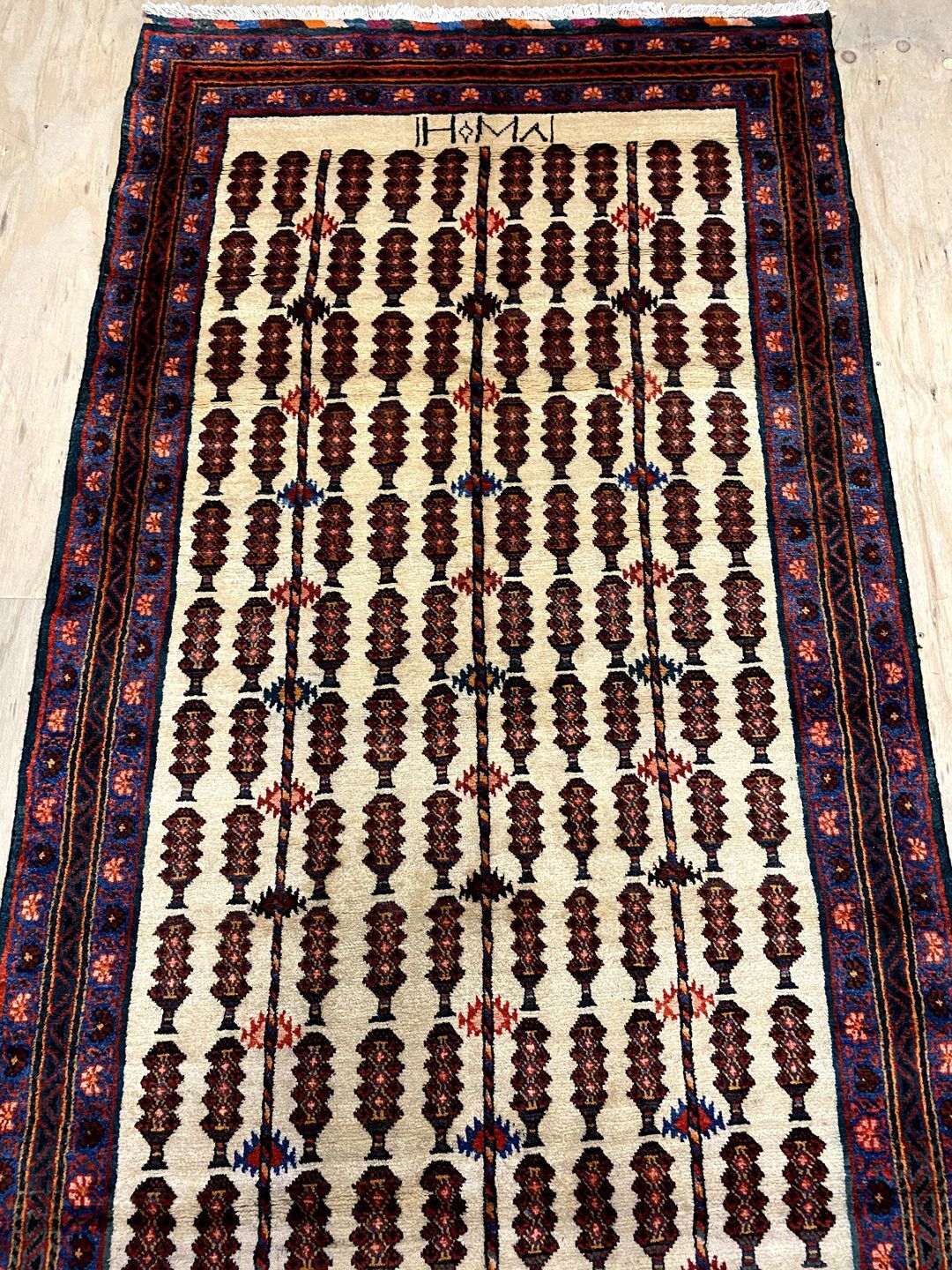 3.4x1.1M Signed and Antique Masterpiece Kerman Runner - Image 2