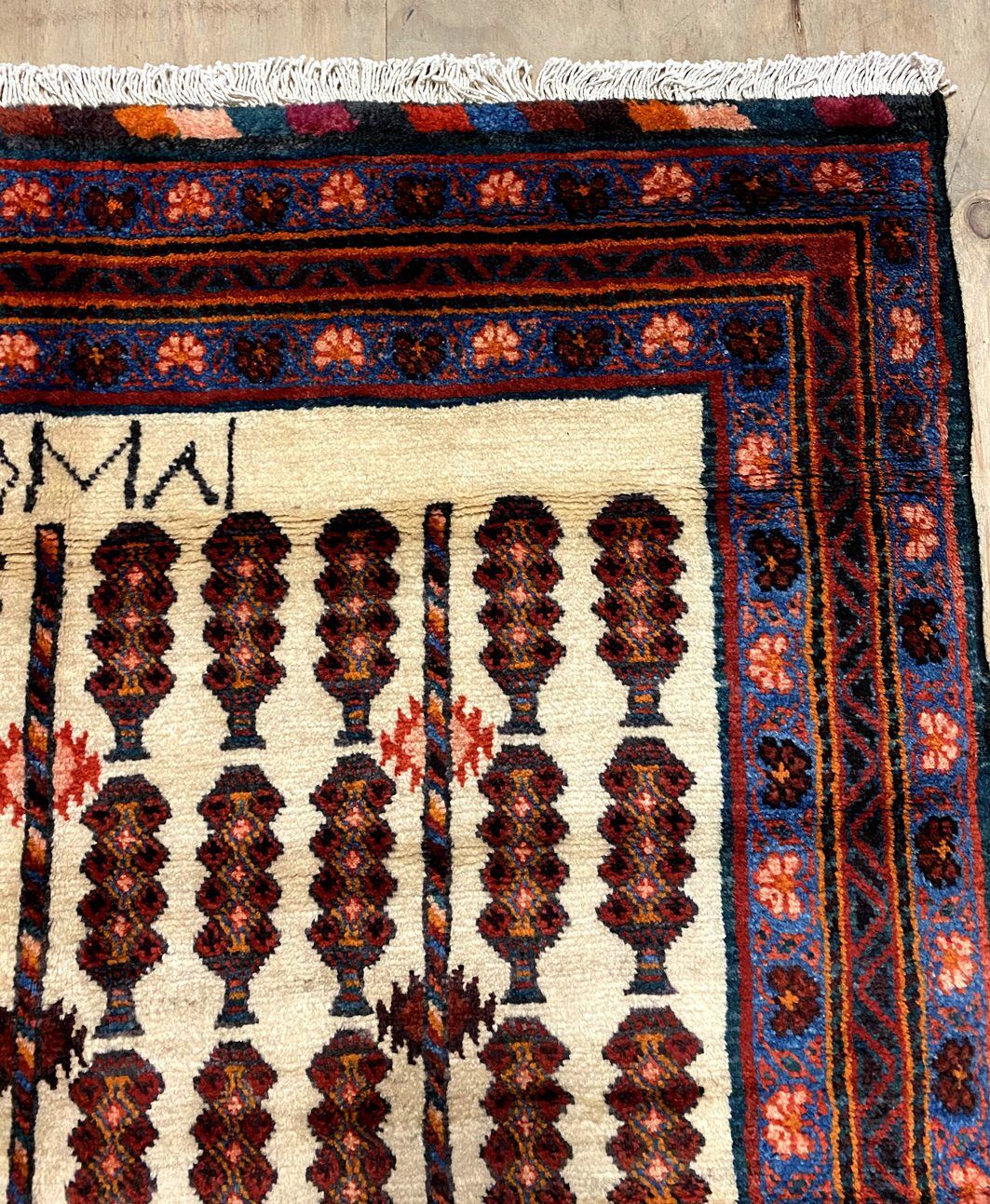 3.4x1.1M Signed and Antique Masterpiece Kerman Runner - Image 3