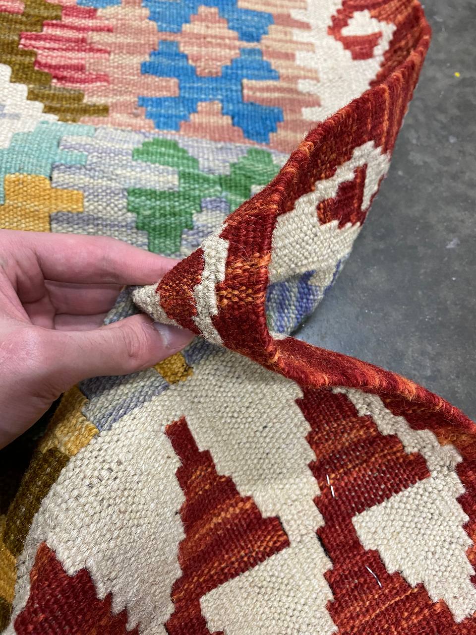 3 x 0.8 M Boho Maymana Afghan Kilim Runner - Image 3