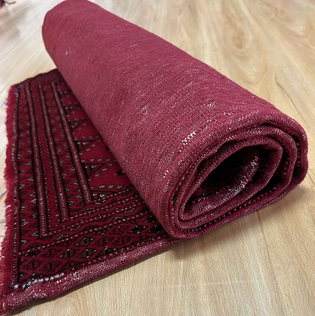 0.65 x 1.45 M Persian Turkoman Poshti Rug - Image 6