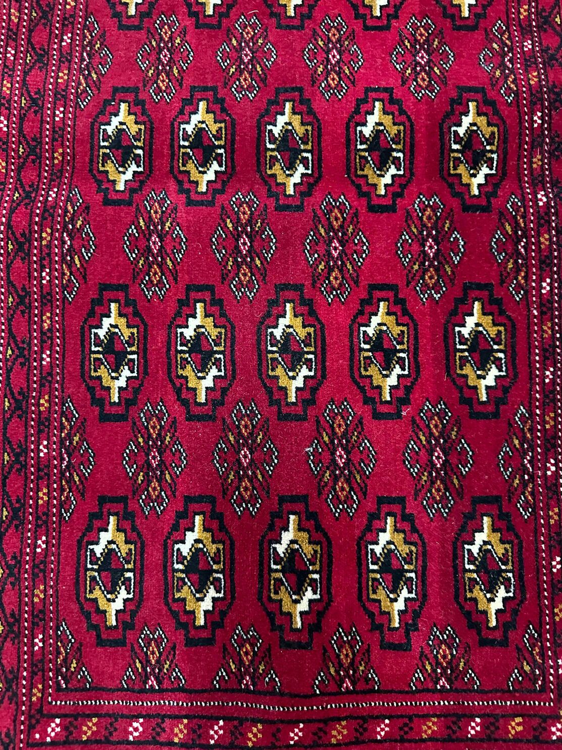 1.26 x 0.7 M Persian Turkoman Poshti Rug - Image 3