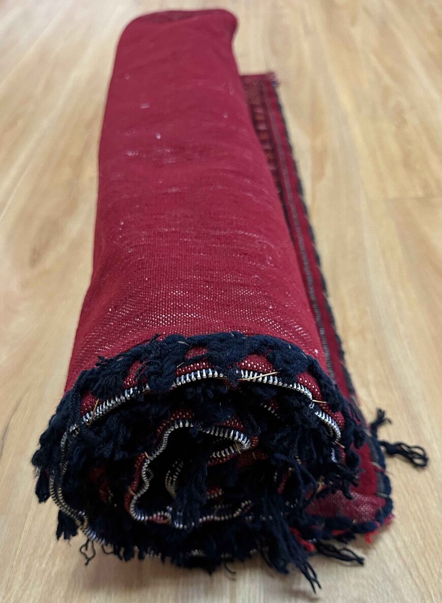 1.26 x 0.7 M Persian Turkoman Poshti Rug - Image 9