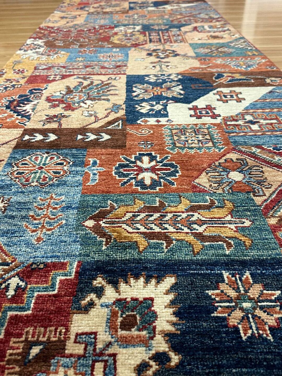 3 X 0.82 M Super Kazak Runner (Patch Work Design) - Image 6