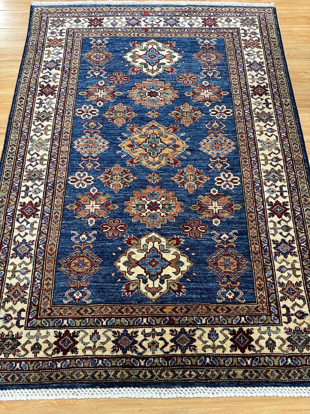 1.7×1.2 M Afghan Super Kazak Rug - Image 5