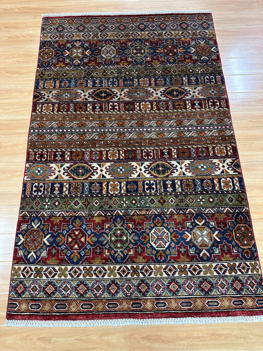 1.9×1.2 M Afghan Super Kazak Rug - Image 6