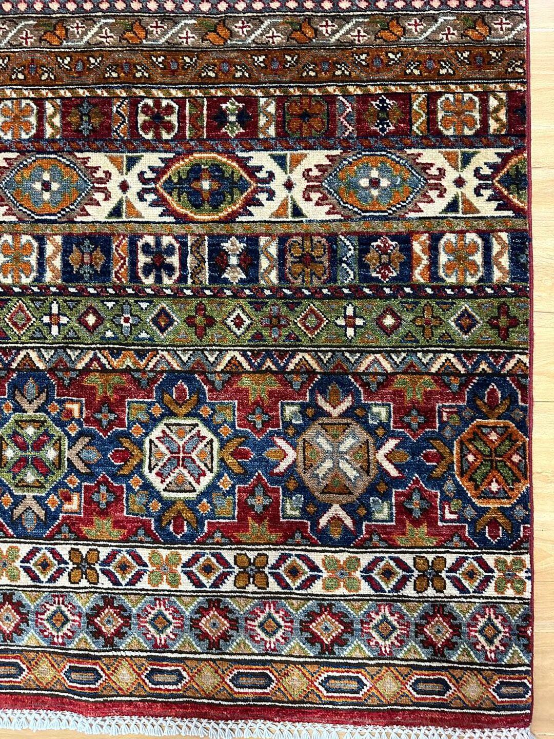 1.9×1.2 M Afghan Super Kazak Rug - Image 3