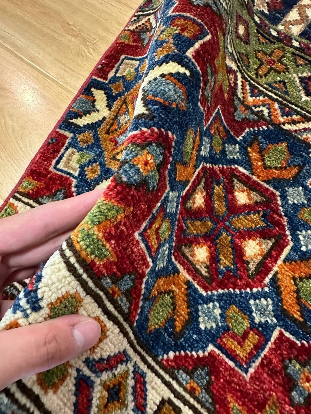 1.9×1.2 M Afghan Super Kazak Rug - Image 8