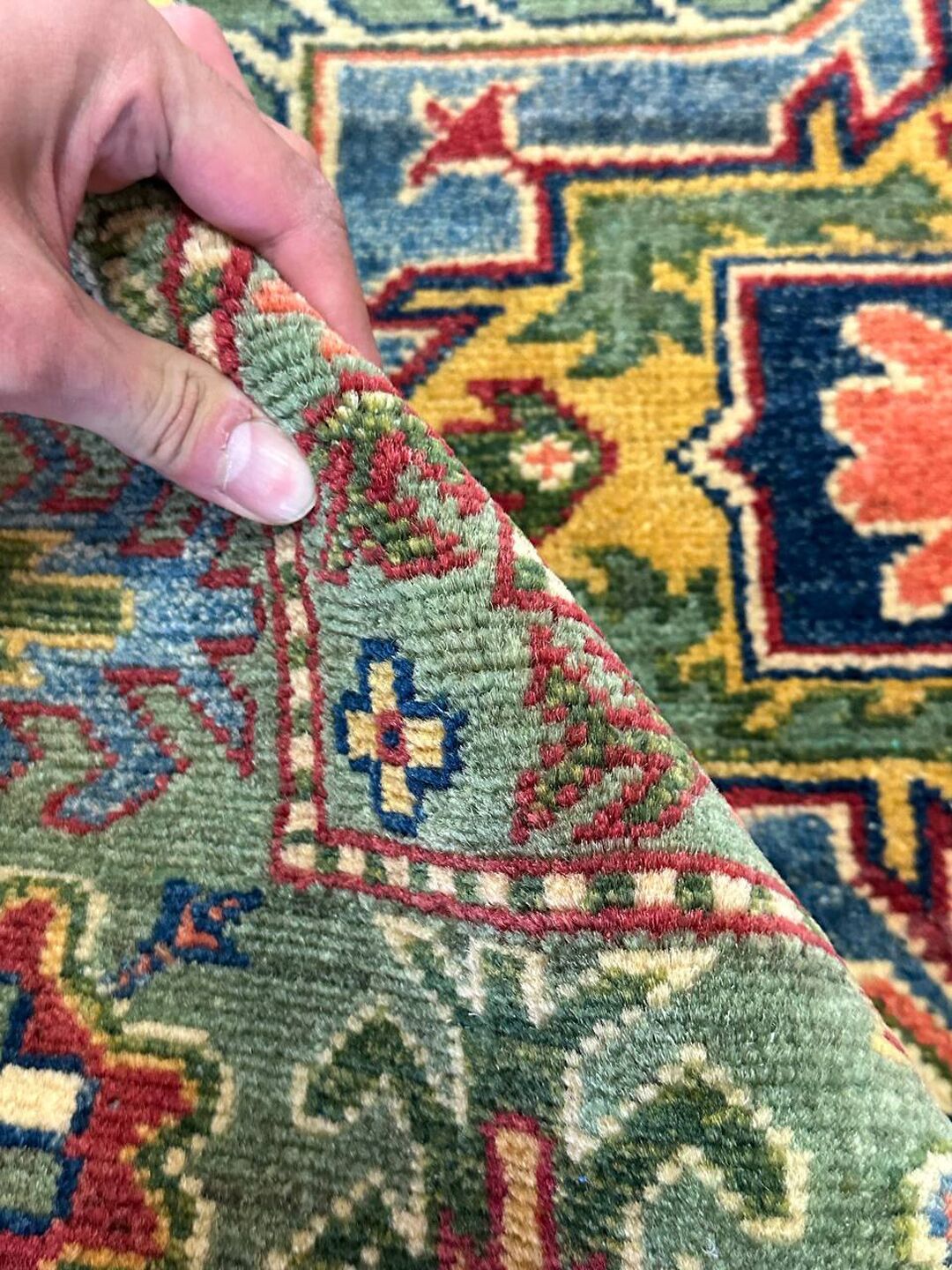 2.35 × 1.65 M Afghan Kazak Rug - Image 9