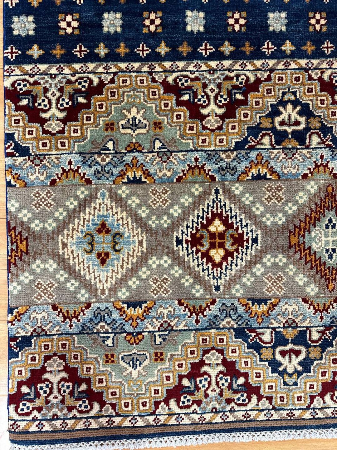 2.4×1.7 M Afghan Super Kazak Rug - Image 4