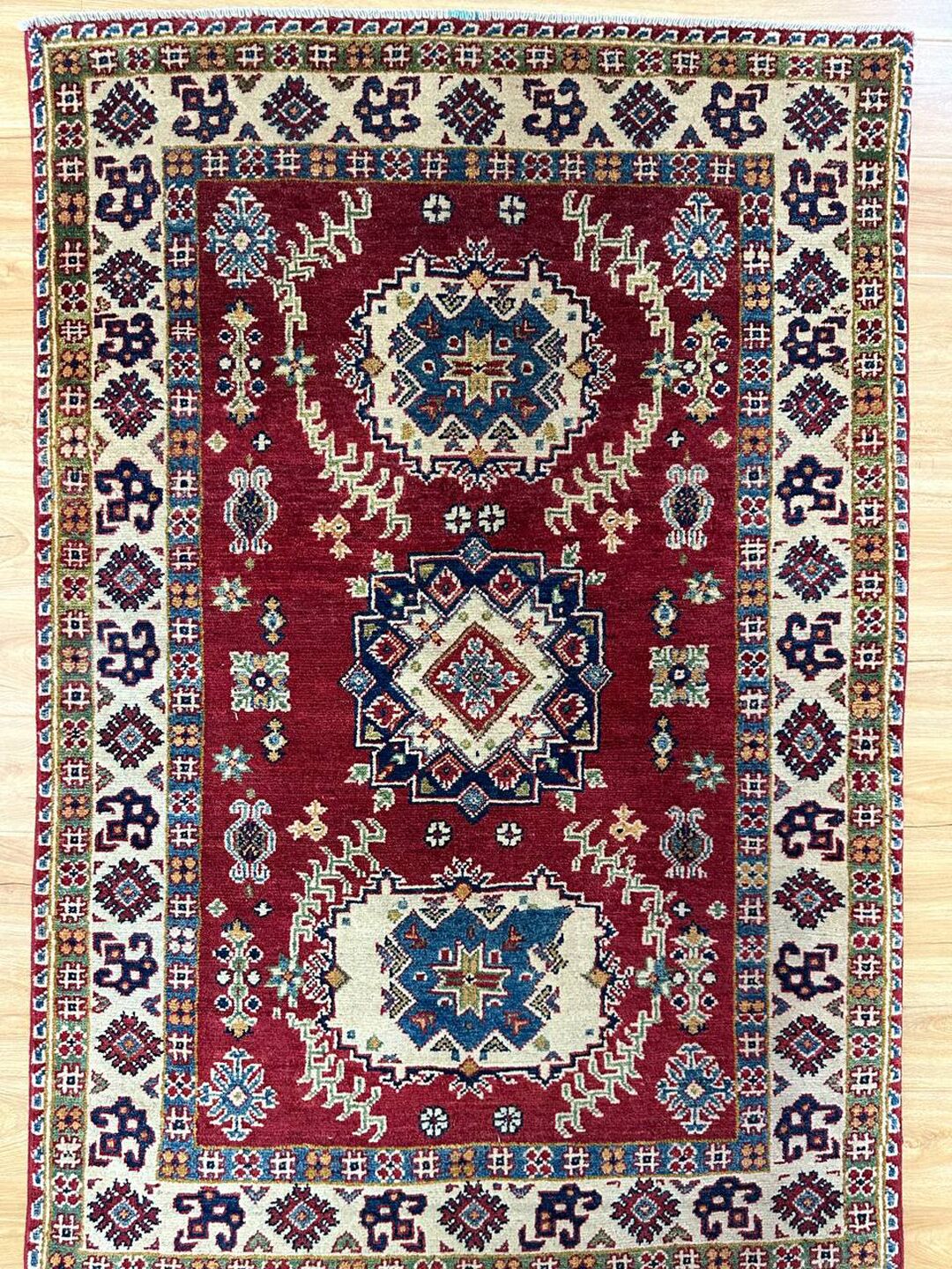 1.5×1 M Afghan Super Kazak Rug - Image 3