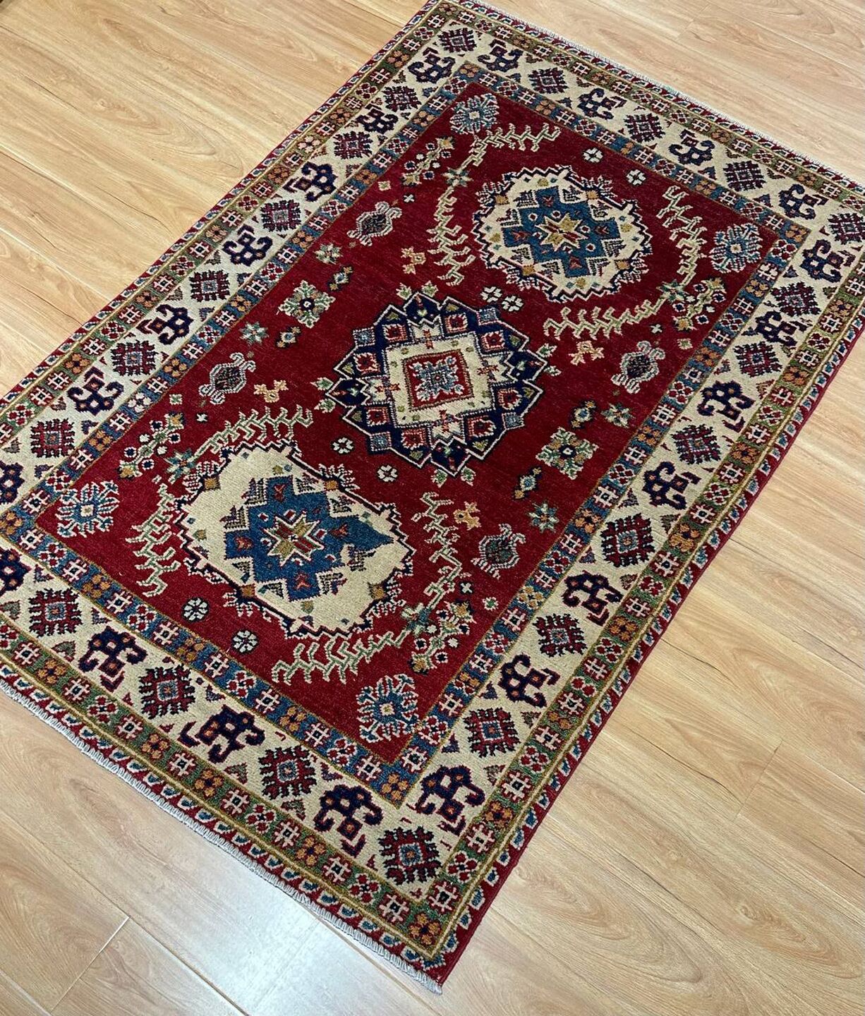 1.5×1 M Afghan Super Kazak Rug - Image 4