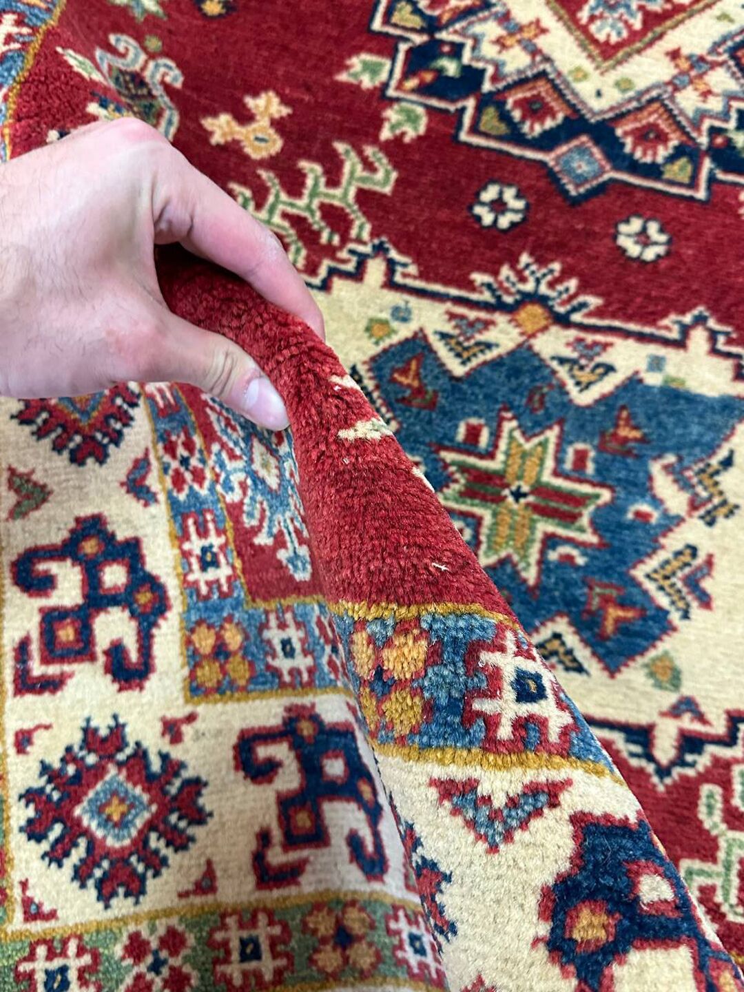 1.5×1 M Afghan Super Kazak Rug - Image 7