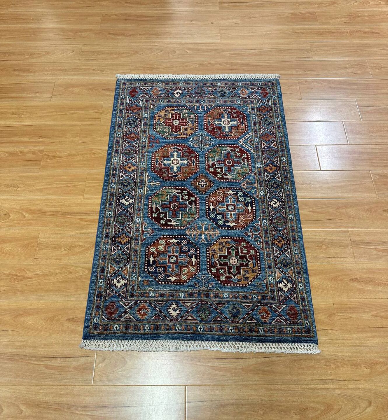 1.24×1.8 M Afghan Super Kazak Rug - Image 9