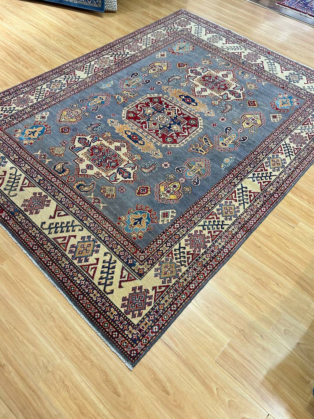 2.7×2 M Afghan Kazak Rug - Image 6