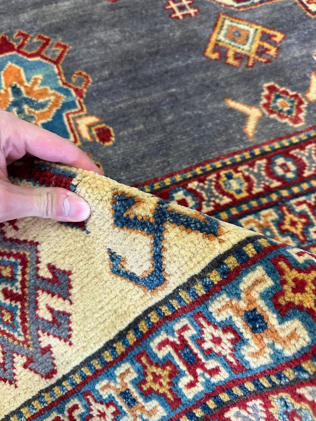 2.7×2 M Afghan Kazak Rug - Image 9