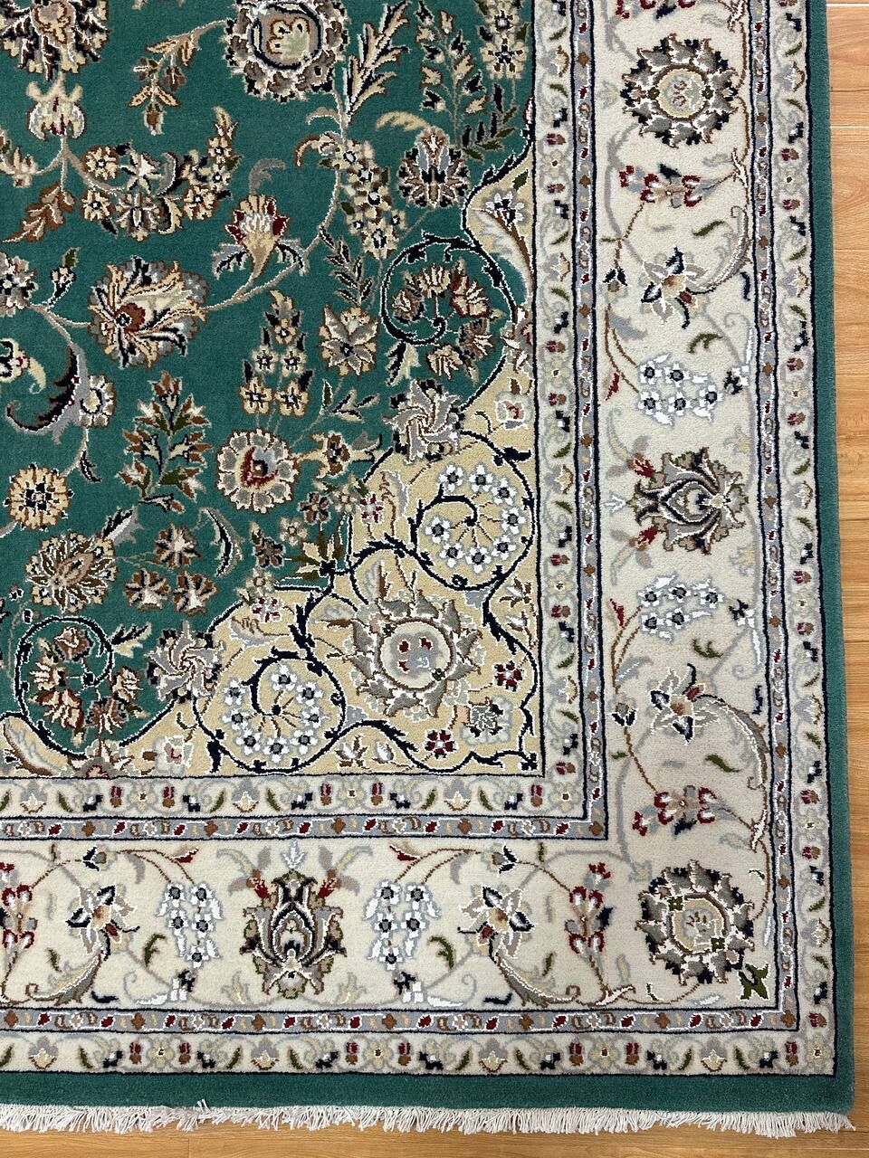 3x2M Indian Wool & Silk Nain Design Rug - Image 5