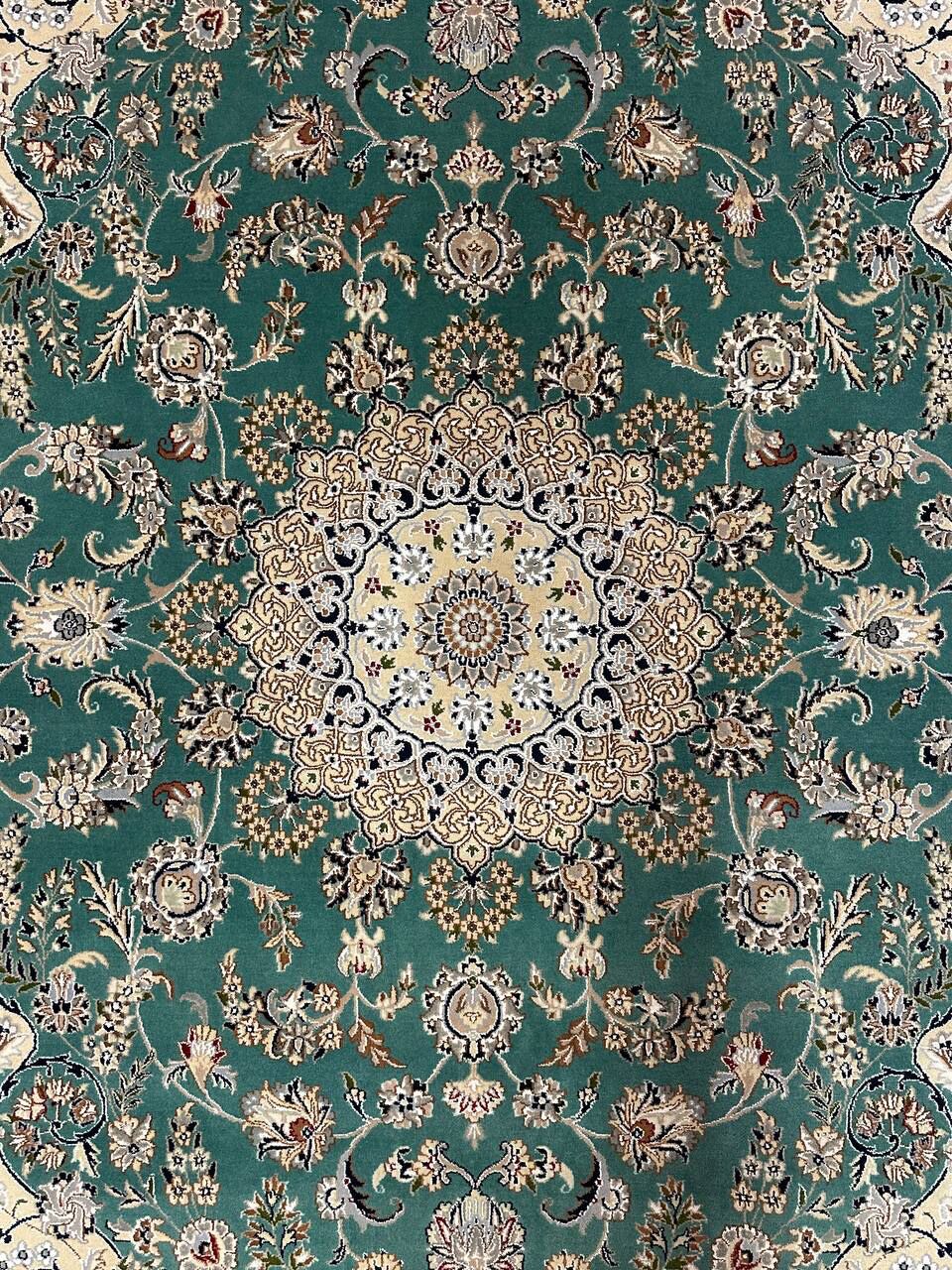 3x2M Indian Wool & Silk Nain Design Rug - Image 3