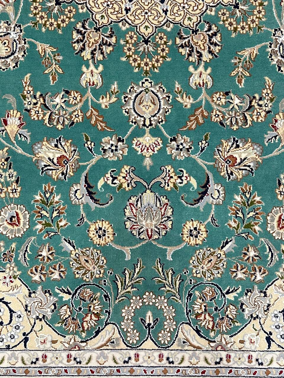 3x2M Indian Wool & Silk Nain Design Rug - Image 11