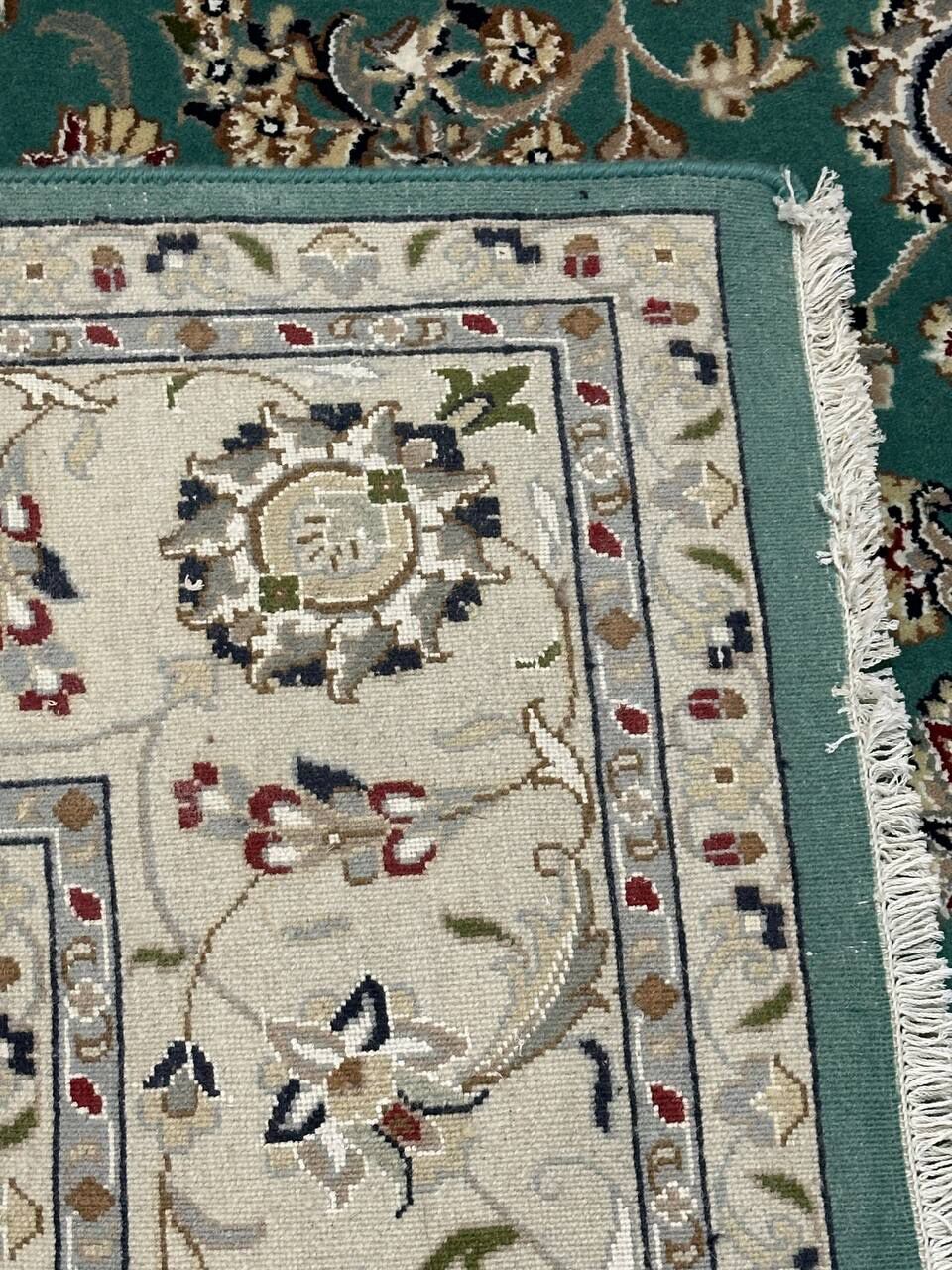 3x2M Indian Wool & Silk Nain Design Rug - Image 10