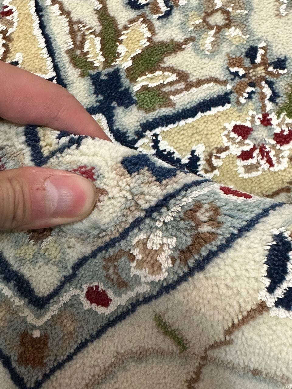 3x2M Indian Wool & Silk Nain Design Rug - Image 12
