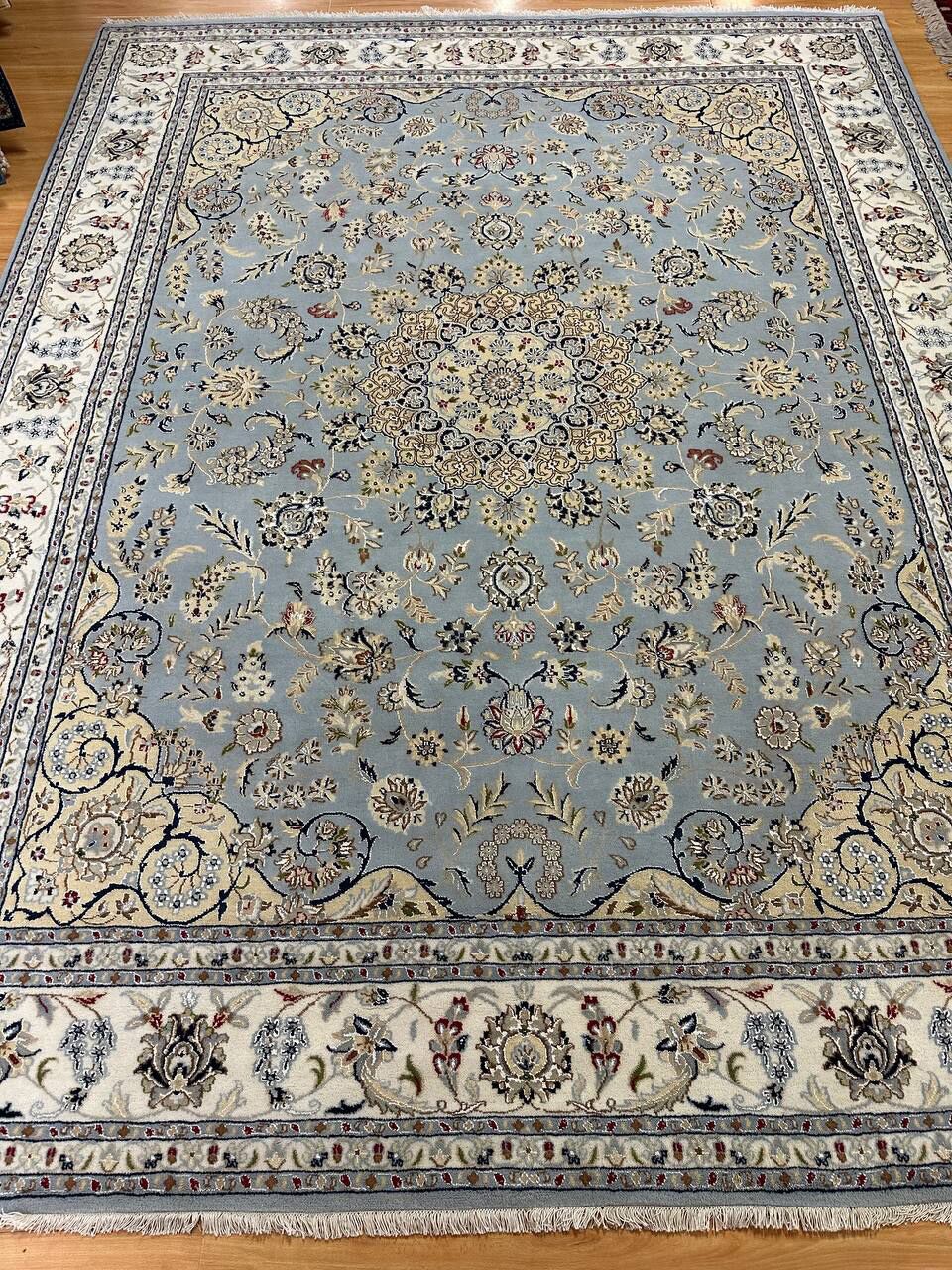 3.1 x 2.45 M Indian Wool & Silk Nain Design Rug - Image 13