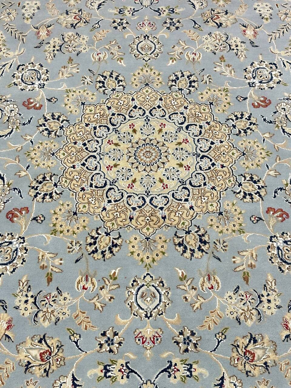 3.1 x 2.45 M Indian Wool & Silk Nain Design Rug - Image 4