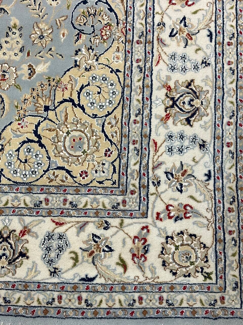 3.1 x 2.45 M Indian Wool & Silk Nain Design Rug - Image 5