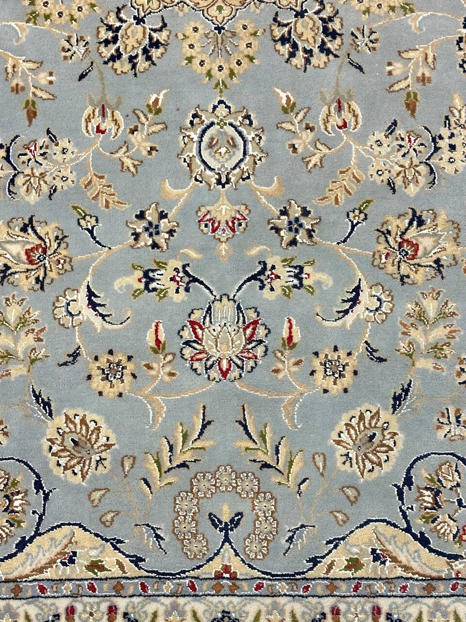 3.1 x 2.45 M Indian Wool & Silk Nain Design Rug - Image 3