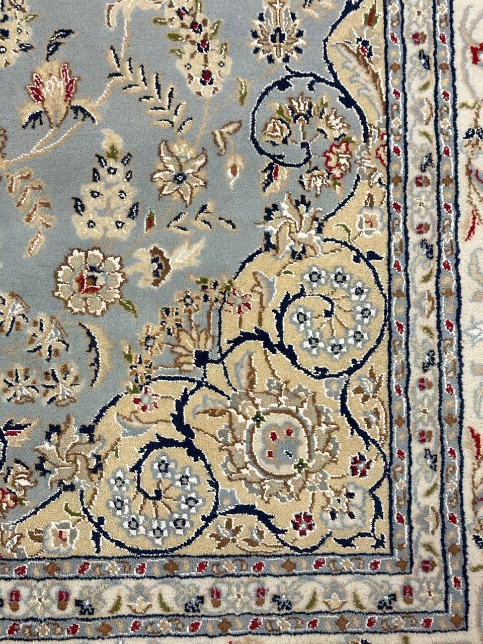 3.1 x 2.45 M Indian Wool & Silk Nain Design Rug - Image 7