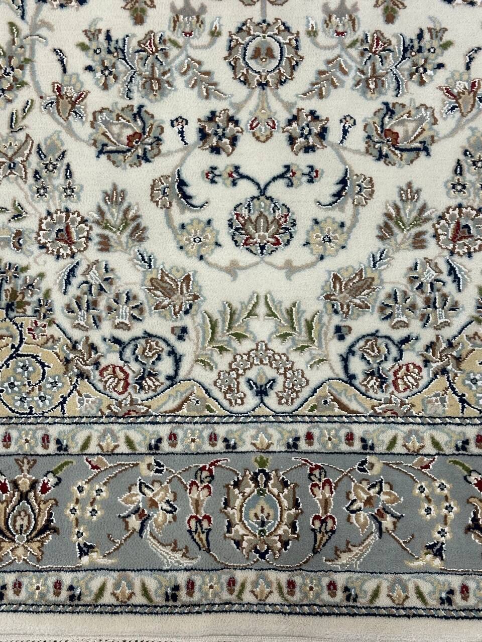 2.4 x 1.5 M Indian Wool & Silk Nain Design Rug - Image 5