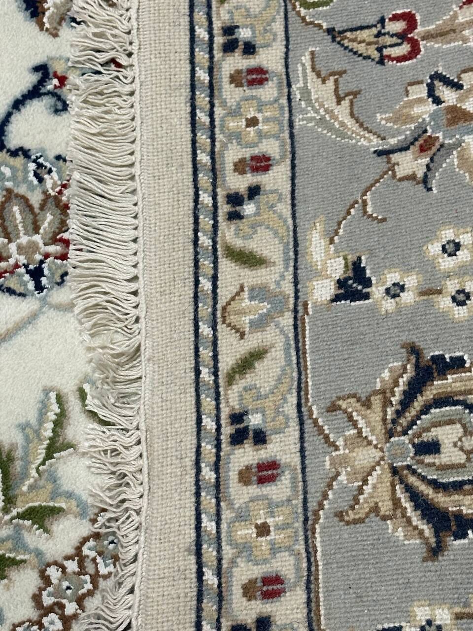 2.4 x 1.5 M Indian Wool & Silk Nain Design Rug - Image 9