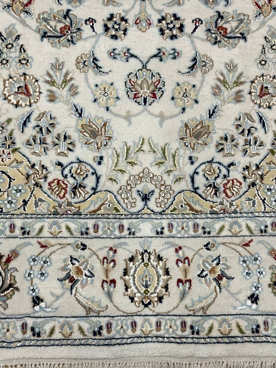 2.5 x 1.5 M Indian Wool & Silk Nain Design Rug - Image 6