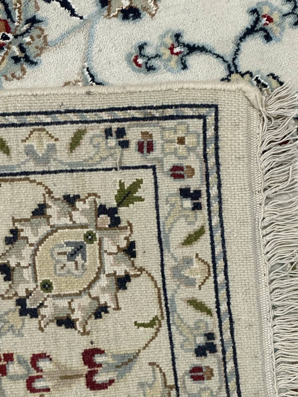 2.5 x 1.5 M Indian Wool & Silk Nain Design Rug - Image 7