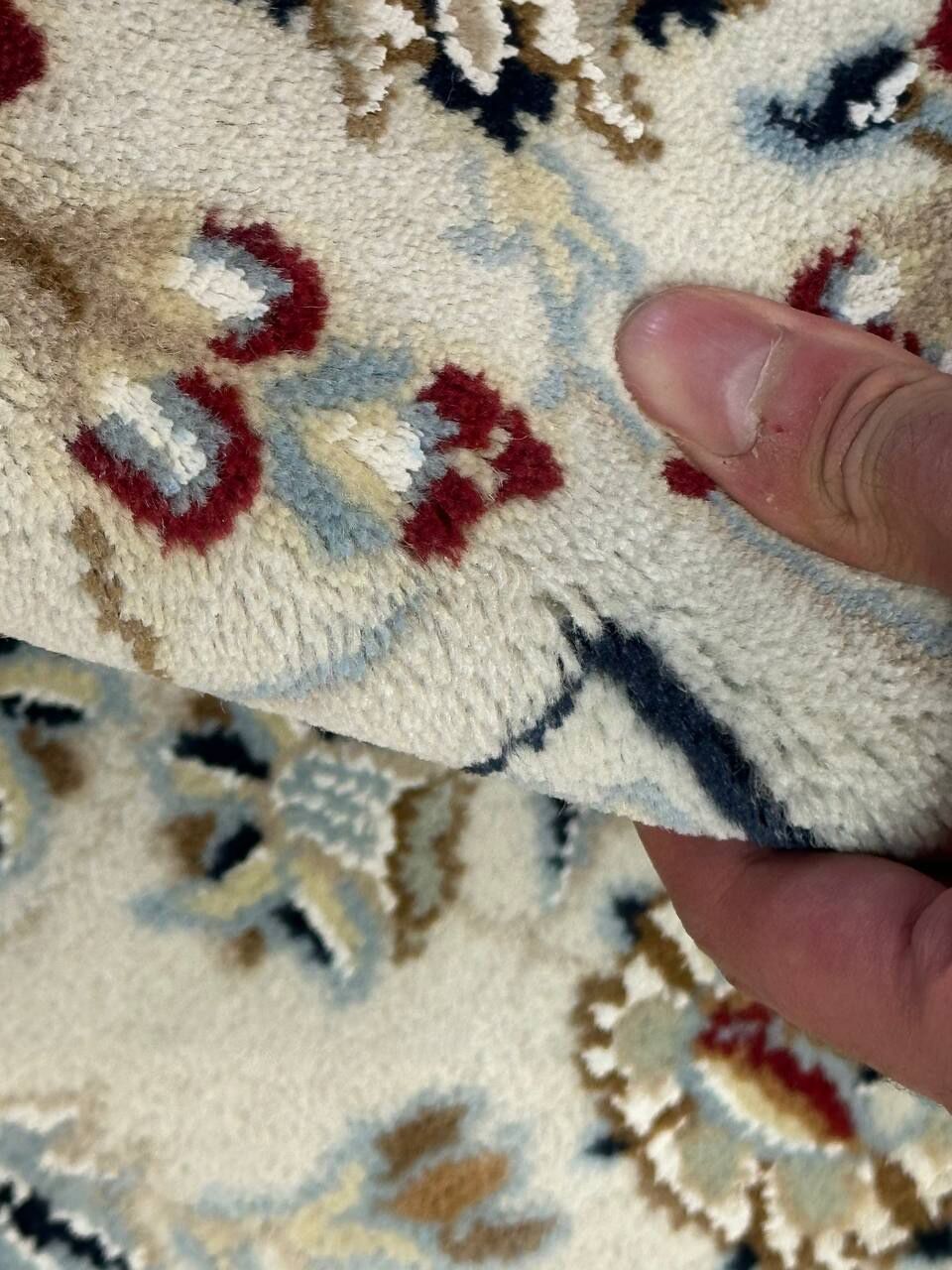 2.5 x 1.5 M Indian Wool & Silk Nain Design Rug - Image 8