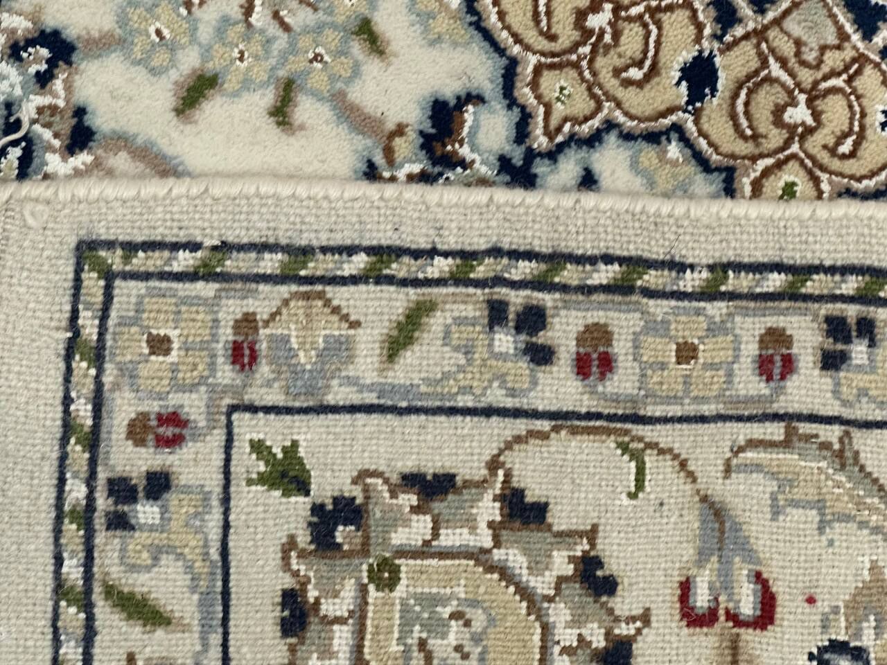 2 x 1.4 M Indian Wool & Silk Nain Design Rug - Image 8