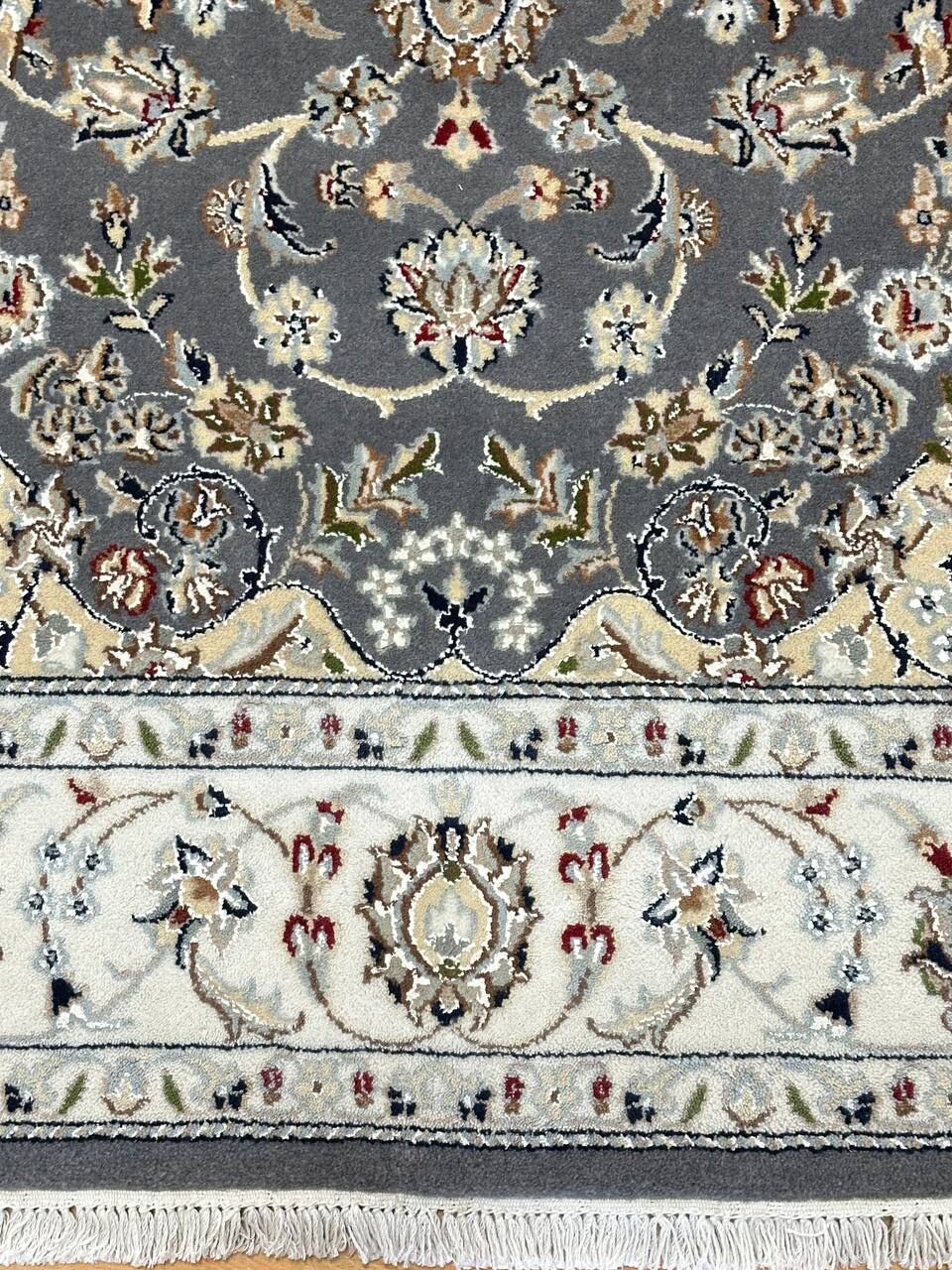 2.1 x 1.5 M Indian Wool & Silk Nain Design Rug - Image 6