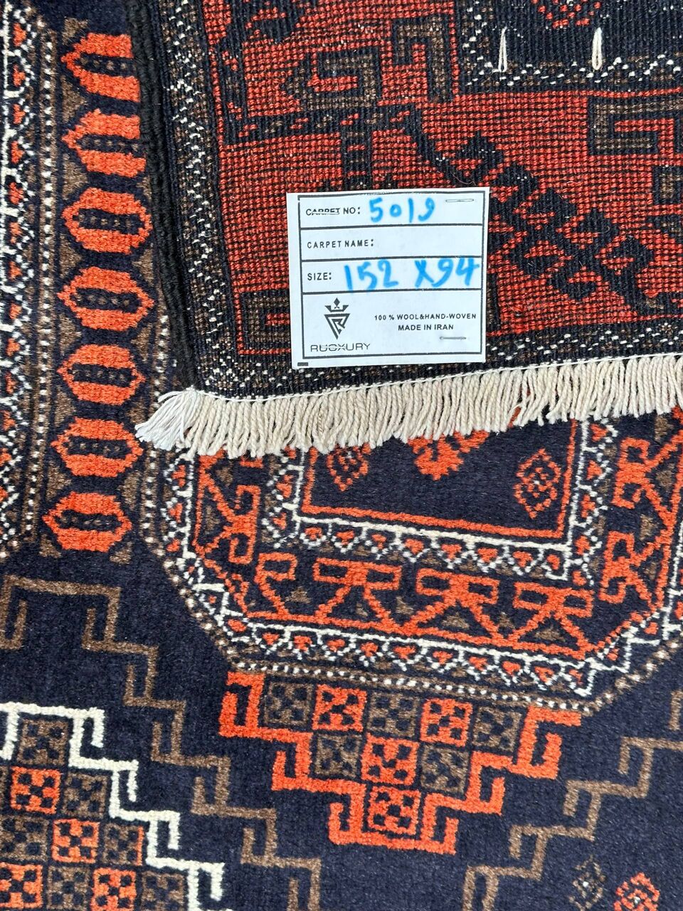 1.5x1M Persian Balouchi Nomadic Rug - Image 6