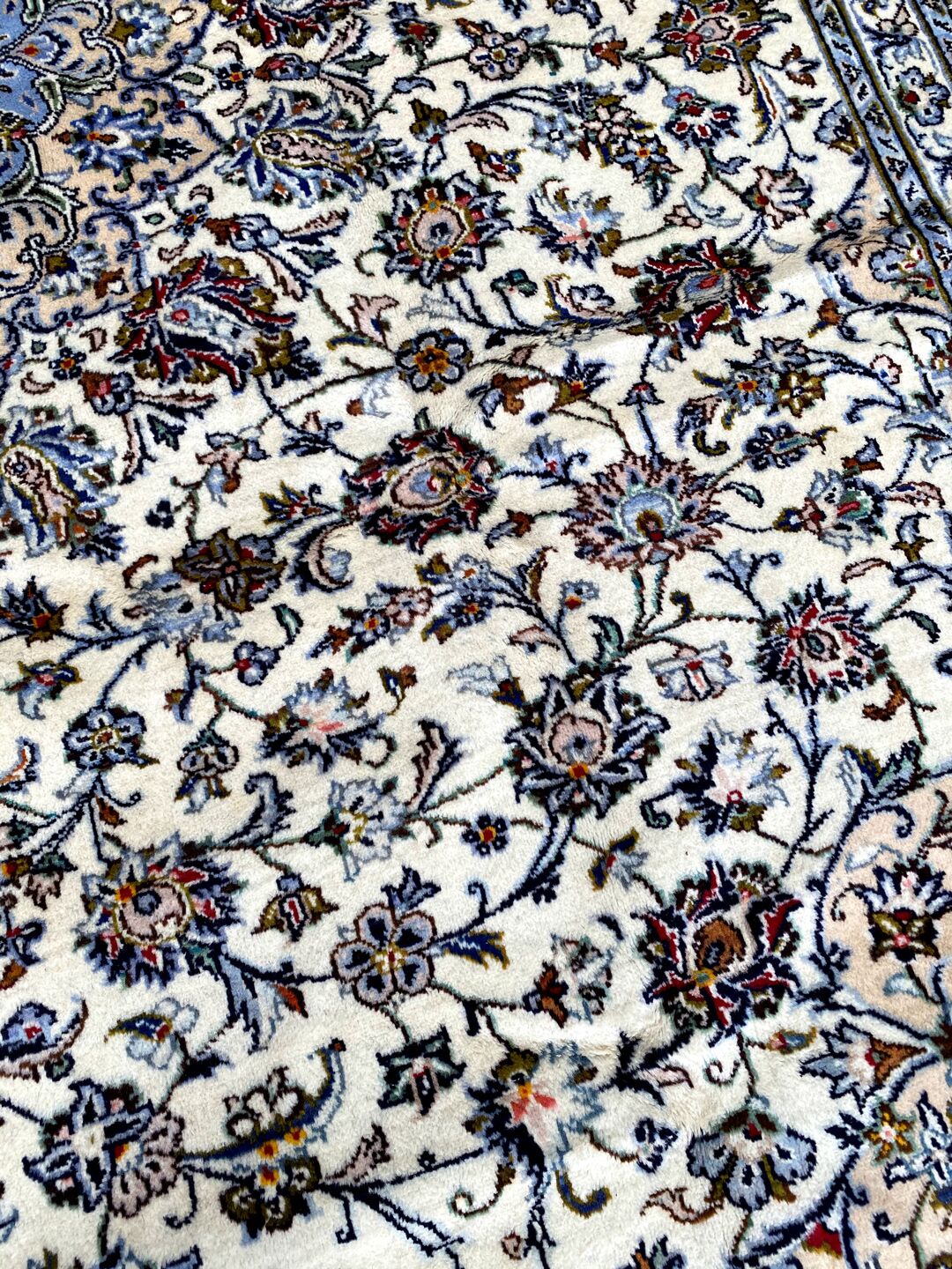 4x3M Royal Beige Persian Kashan Rug - Image 7
