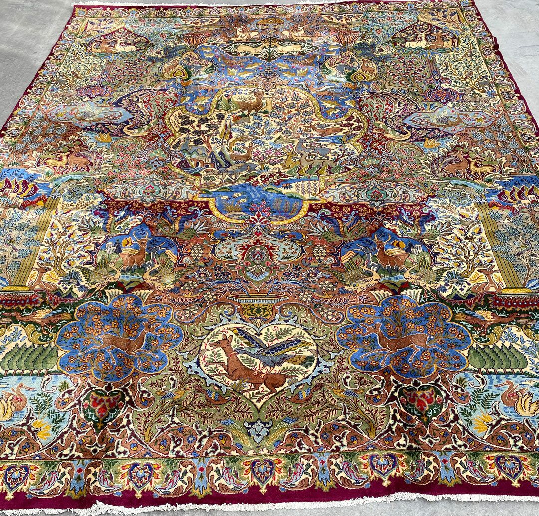 4x3M Pictorial Garden Of Eden Kashmar Rug - Image 2