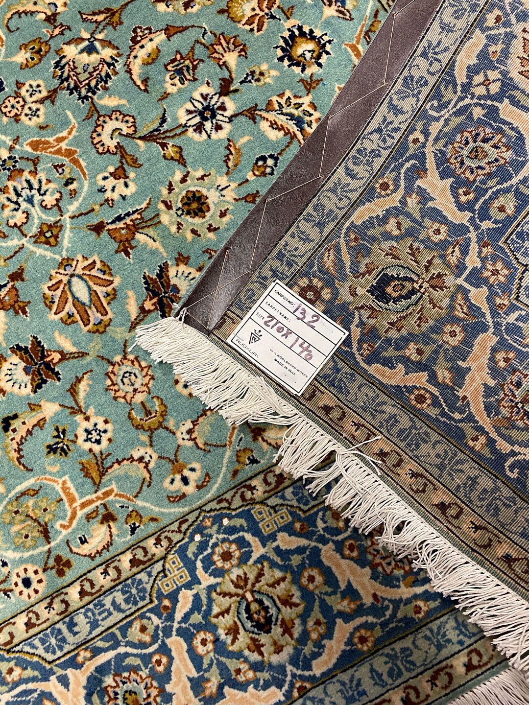 2.1x1.4M Antique Pistachio Tone Persian Kashan Rug - Image 9