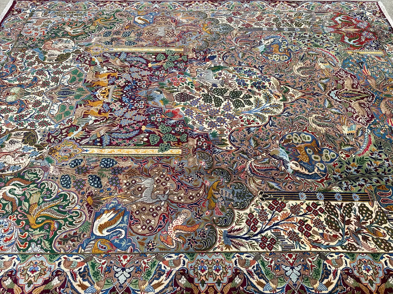 4x3M Pictorial Garden Of Eden Kashmar Rug - Image 7