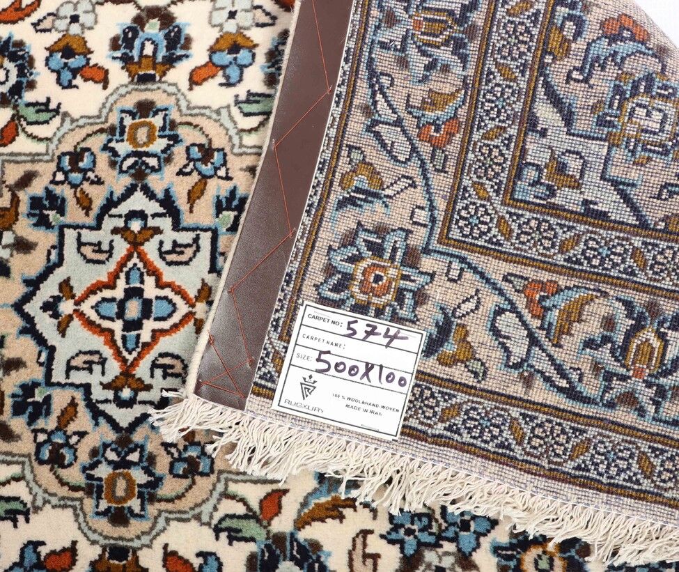 5m Traditional Kashan Runner - Image 6