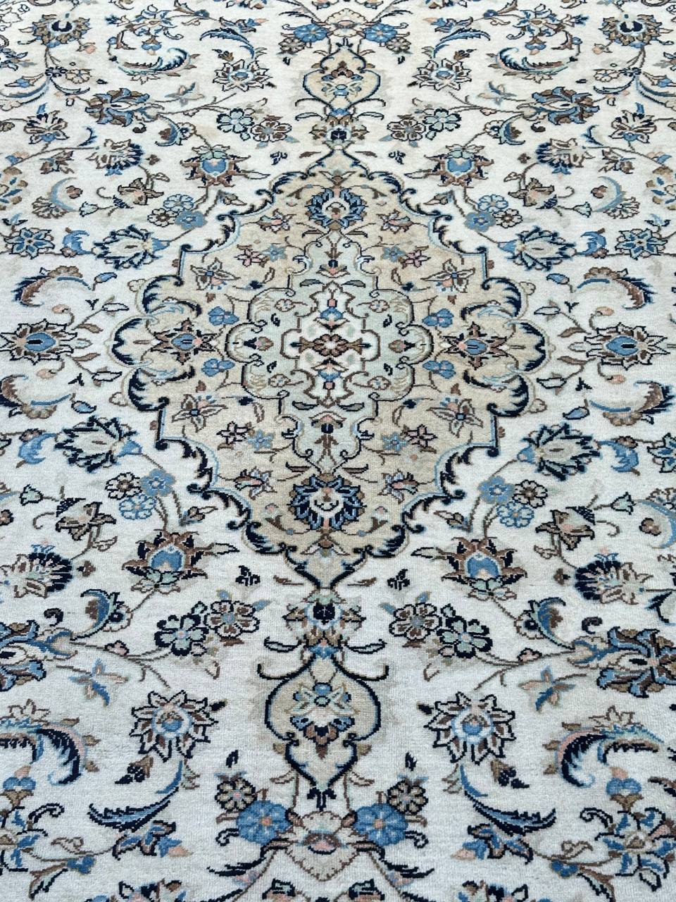 3.5x2.4M Beige Persian Kashan Rug - Image 2